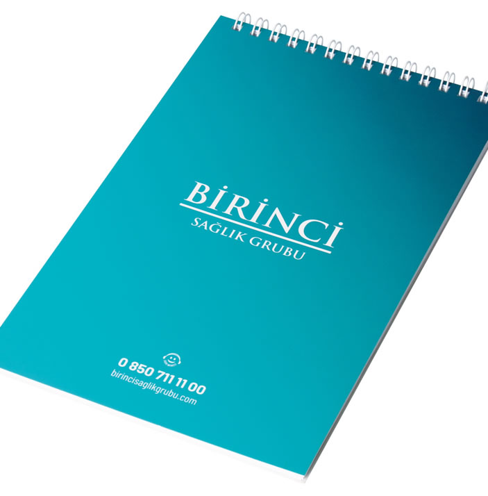 Baskılı bloknot spiralli 